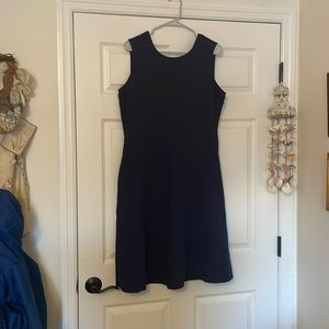 Lands’ End A-Line Navy Dress with Pockets